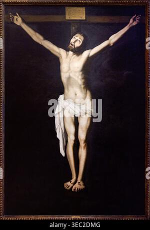 Christ sur la Croix, circa 1630, Francisco de Zurbarán (Fuente de Cantos, 1598-Madrid, 1664), Musée national Thyssen-Bornemisza, Madrid, Espagne Banque D'Images