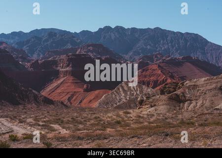 Montagnes Red Rock dans le paysage du désert Banque D'Images