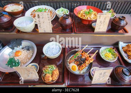 Menu japonais du déjeuner, Tokyo Banque D'Images