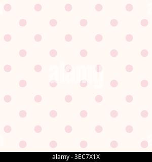 Répétition d'un motif. Pois. Fond : ivoire, point : rose poudré. Doux et tendre Banque D'Images