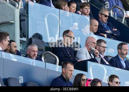 Londres, Royaume-Uni. 27 avril 2026. Thomas Tuchel, directeur de l'Angleterre, dans les tribunes lors du match Fulham contre Aston Villa premier League à Craven Cottage, Londres, Angleterre, le 25 avril 2026 crédit : Robbie Hoad/Every second Media crédit : Every second Media/Alamy Live News Banque D'Images