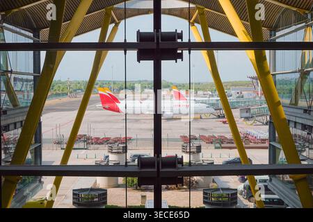 Madrid, Flughafen Adolfo Suárez Madrid-Barajas // Madrid, Aerport Adolfo Suárez Madrid-Barajas Banque D'Images