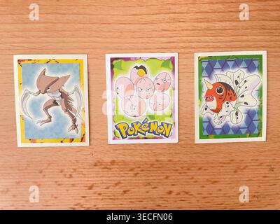 1999 cartes Pokémon Topps film Sticker Banque D'Images