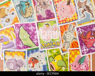 1999 cartes Pokémon Topps film Sticker Banque D'Images
