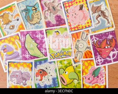 1999 cartes Pokémon Topps film Sticker Banque D'Images