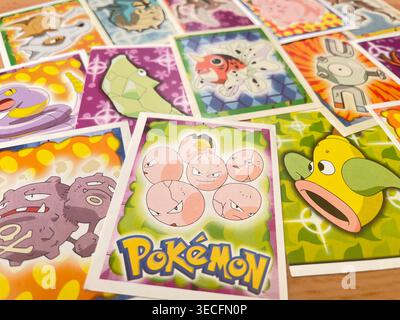 1999 cartes Pokémon Topps film Sticker Banque D'Images