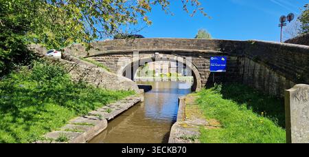 Échangeur du canal Macclesfield et du canal Peak Forest, Marple Banque D'Images