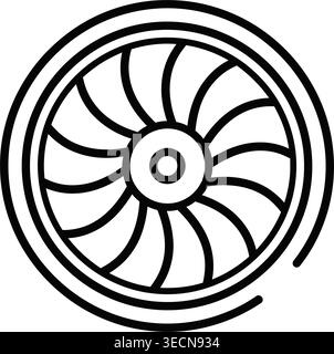 Cercle noir avec icône x blanche Illustration de Vecteur