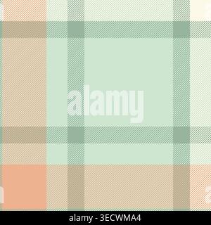 Plaid de tissu de texture de maille, textile vecteur de tartan de variété. Fond de motif abstrait vérification sans couture dans la palette de couleurs claires et orange. Illustration de Vecteur