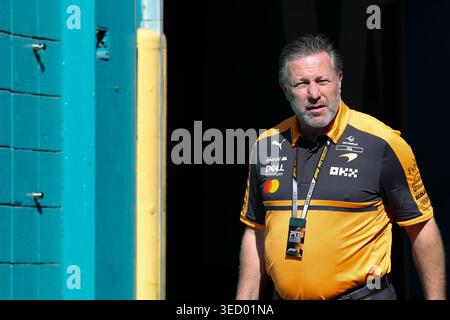 Zak Brown (États-Unis) Président-directeur général de McLaren Racing à Miami International Autodrome le 1er mai 2026 à Miami, États-Unis. (Photo Philippe Nanchino/Eurasia Sport images) Banque D'Images