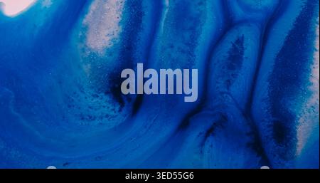 Peinture bleue éclaboussure liquide scintillant liquide scintillant art Banque D'Images