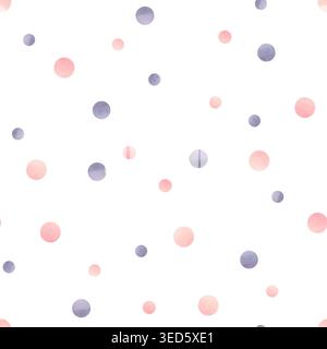 Un délicat motif aquarelle de cercles roses et lavandes. Crée une ambiance légère et aérée. Parfait pour les produits pour enfants, décor de vacances, emballage Banque D'Images