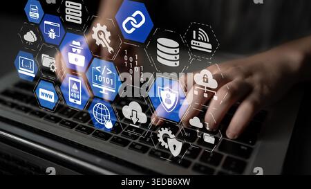 Développement logiciel avec superpositions de codage, langages de programmation, outils de développement, création d'applications mobiles et programmation avancée pour produits numériques Banque D'Images