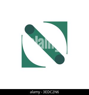 Lettre N conception de logo moderne, icône de marque alphabet minimal Illustration de Vecteur