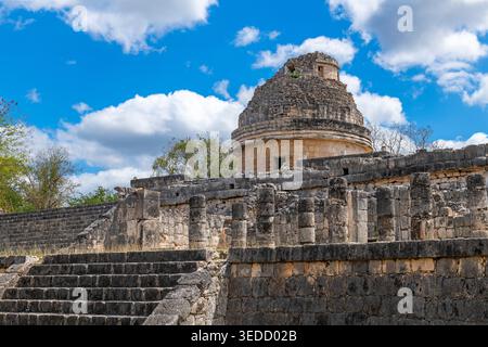 Observatoire astronomique maya El Caracol, Chichen Itza, Mexique. Banque D'Images