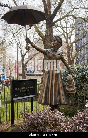 Mary Poppins Statue, Leicester Square Banque D'Images