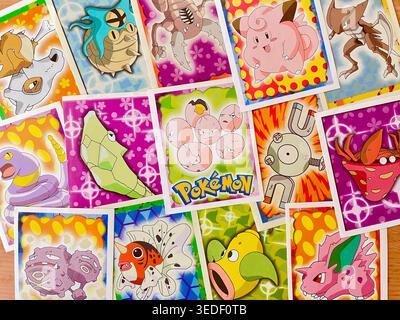 1999 cartes Pokémon Topps film Sticker Banque D'Images
