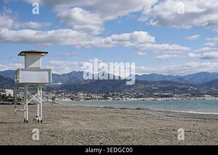 Plage de Torre del Mar, Costa del sol, Province de Malaga, Andalousie, Espagne Banque D'Images