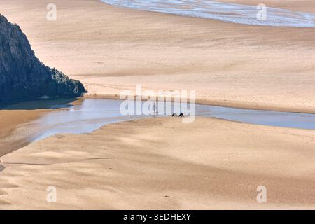 Pennard Pill et Three Cliffs Bay, péninsule de Gower, Swansea Banque D'Images