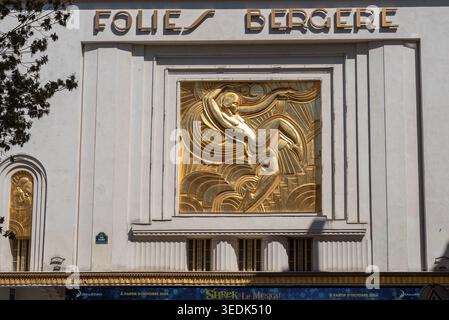 Les Folies Bergère, salle de musique cabaret du 9ème arrondissement de Paris Banque D'Images