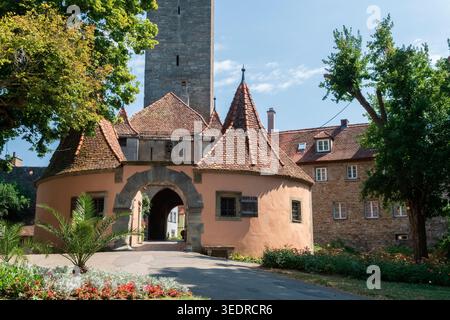 Dans le jardin du château à Rothenburg ob der Tauber Banque D'Images