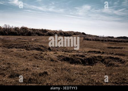 Bunkers allemands à pointe du hoc Nr Utah plage pris et capturé par les US Rangers 06/06/1945 Banque D'Images