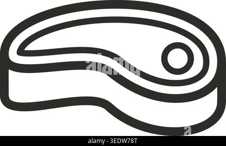 Modèles de conception de vecteur d'icône de viande concept simple et moderne Illustration de Vecteur
