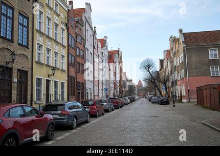 rue ulica straganiarska dans la vieille ville de gdansk pologne Banque D'Images