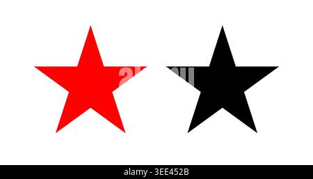 Icône étoile. Étoiles de forme dorée isolées sur fond blanc. Symbole réussi. Logo Silhouette pour des imprimés design. Contour à cinq pointes. Elément de répétition Illustration de Vecteur