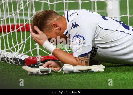 Andrea Fulignati en action lors du match de Serie B entre AC Monza et Empoli le 08 mai 2026 au U-Power Stadium de Monza, Italie crédit : Mairo Cinquetti/Alamy Live News Banque D'Images