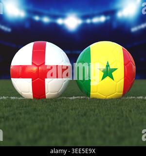 Angleterre vs Sénégal Soccer match Banque D'Images