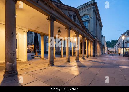 Aube sur Stall Street à Bath, Somerset, Angleterre. Banque D'Images
