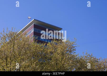 Amsterdam, pays-Bas - 30 avril 2026 : le bâtiment de la Nederlandsche Bank DNB est haut à Amsterdam. Banque D'Images