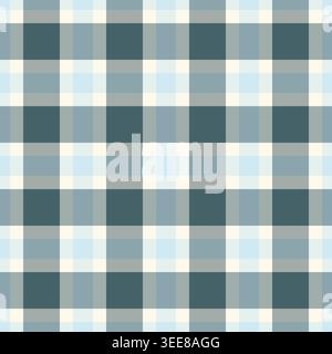 Plaid de fond de vecteur de Kid, textile de tissu de texture pure. Motif tartan sans couture à carreaux funky dans une palette de couleurs grises et blanches. Illustration de Vecteur