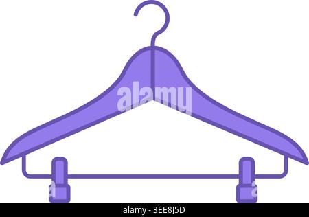Icône de suspension colorée. Illustration vectorielle. Dispositif de rangement pour vêtements suspendus. Concept de mode Illustration de Vecteur