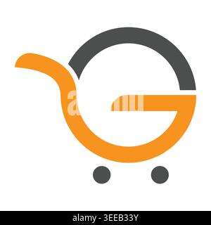 Lettre G Modern Ecommerce branding Illustration de Vecteur