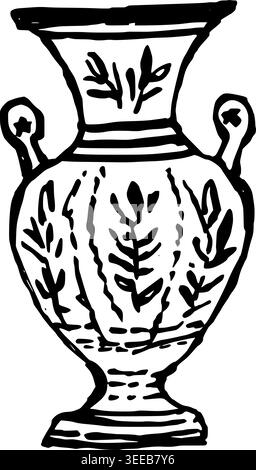 Dessin vectoriel de vaisseau grec dessiné à la main Illustration de Vecteur