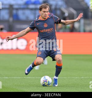 9 mai 2026, Stadio Olimpico, Rome, Italie ; Football Italien Serie A ; Lazio contre Inter Milan ; Nicolo Barella du FC Inter vu en action Banque D'Images