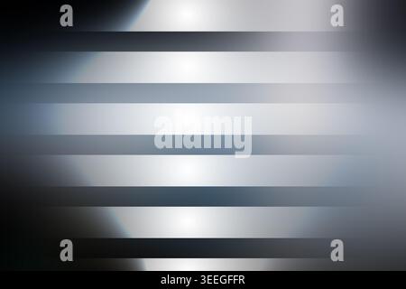 Un fond abstrait avec des rayures horizontales sombres et claires dégradées avec un effet de lumière douce et éclatante au centre. Banque D'Images