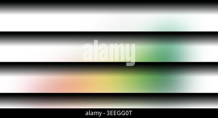 Un fond abstrait créatif avec des rayures blanches horizontales et un effet dégradé doux et multicolore, mélangeant lumière et couleur pour un look moderne. Banque D'Images
