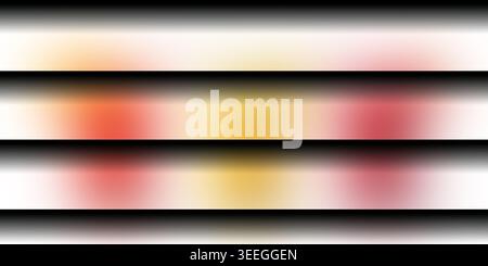 Fond abstrait avec des rayures horizontales avec des dégradés et des ombres colorés doux, créant un effet de superposition vibrant et moderne. Banque D'Images