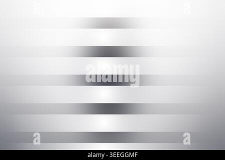 Un design abstrait de fond avec des rayures horizontales avec un effet dégradé lisse, passant par différentes nuances de gris et de blanc. Banque D'Images