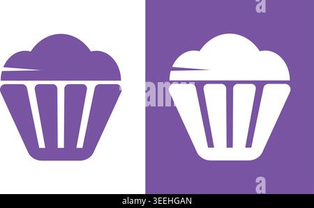 Fichier vectoriel d'icône de cupcake Illustration de Vecteur