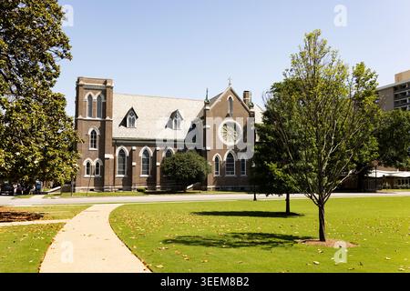 St Edward Catholic Church sur East 9th Street et Sherman Street (en face de MacArthur Park) à Little Rock, Arkansas, États-Unis. Banque D'Images