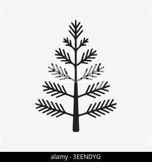 Arbre de Noël Silhouette vecteur festive arbre de vacances icône Clipart Illustration de Vecteur