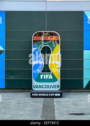 L'horloge de compte à rebours de la FIFA au BC place Stadium, Vancouver, Colombie-Britannique. Banque D'Images