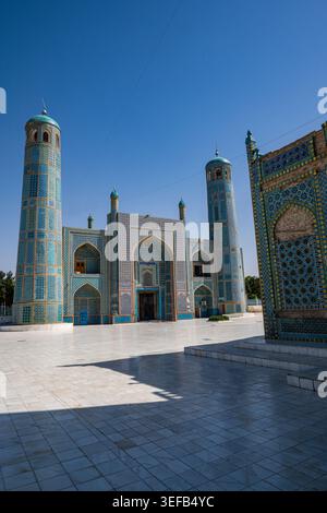 Caractéristiques architecturales de la mosquée bleue de Mazar-e-Sharif en Afghanistan Banque D'Images