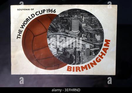 Souvenir de la Coupe du Monde de 1966 de Birmingham commémorant la Coupe du Monde de la FIFA en Angleterre, Royaume-Uni. Banque D'Images