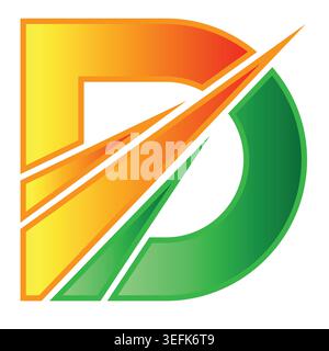 Lettre d vecteur de conception de logo marque moderne Illustration de Vecteur