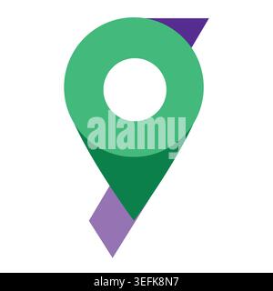 Conception de logo de localisation et marquage Illustration de Vecteur
